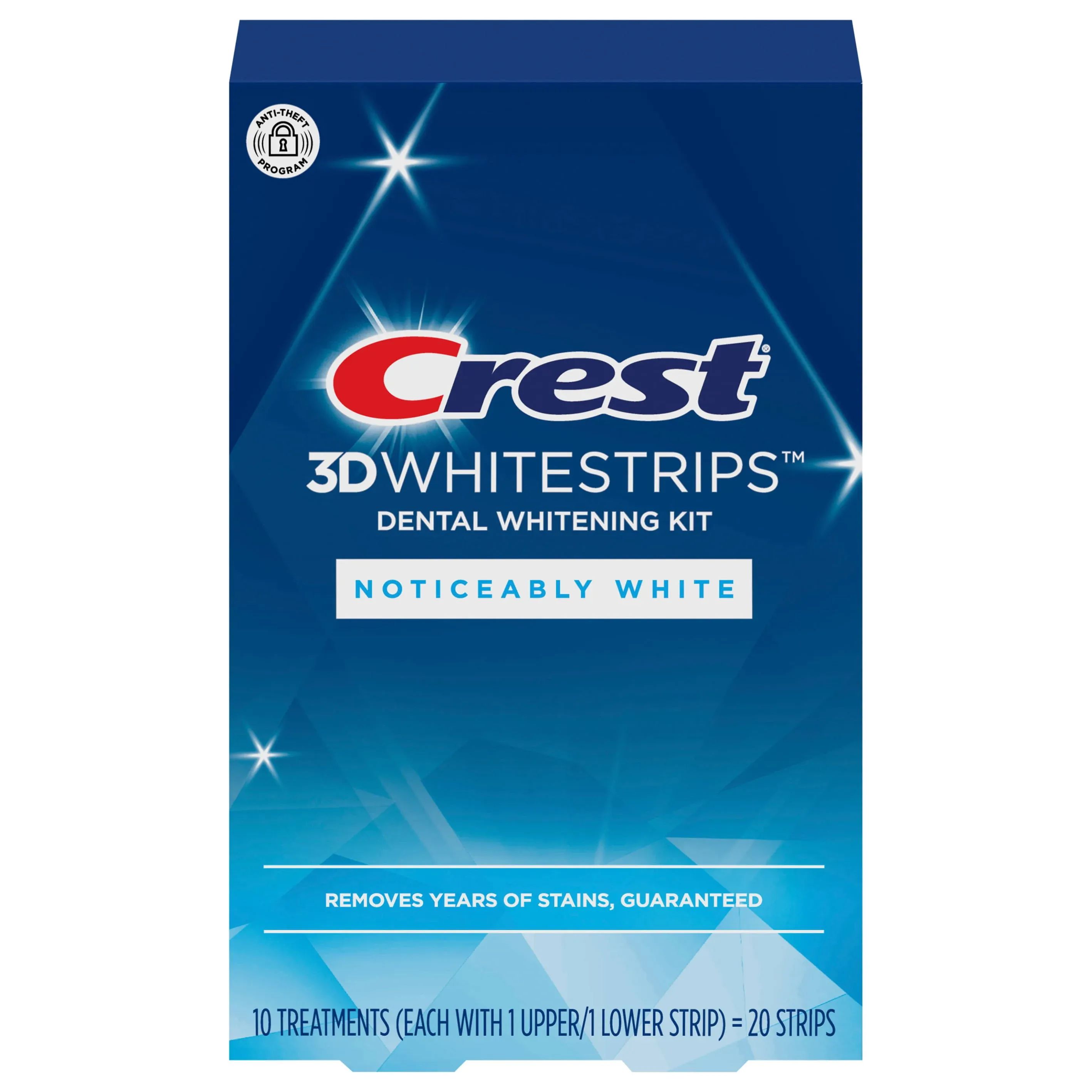 Crest 3D White Strips Classic White At-Home Teeth Whitening Kit, 10 Treatments