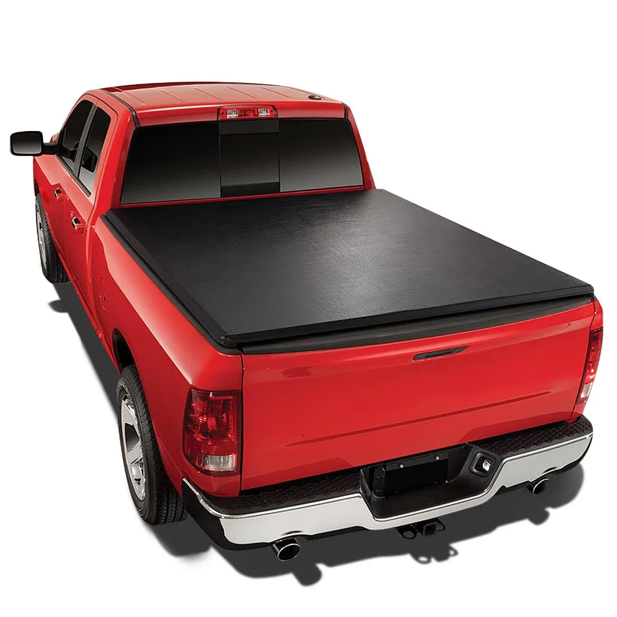 DNA Motoring TTC-RU-020 Soft Vinyl Roll-Up Tonneau Cover Compatible with 02-18 Dodge Ram 1500/19-23 Ram 1500 Classic 6.5Ft Fleetside Styleside Bed