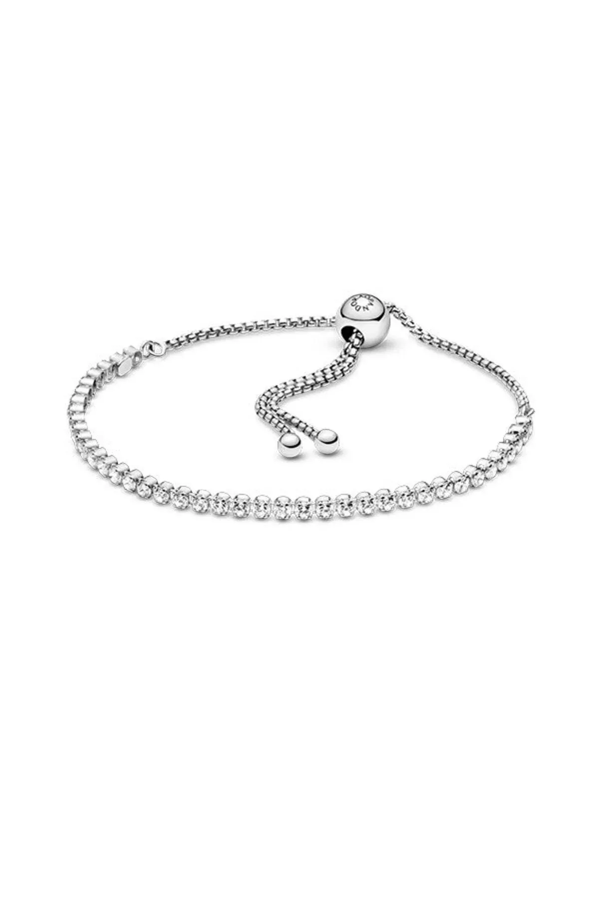 Pandora Sparkling Cubic Zirconia Slider Tennis Bracelet in Silver