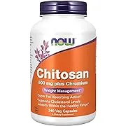 NOW Supplements, Chitosan 500 mg plus Chromium, Weight Management*, 240 Veg Capsules