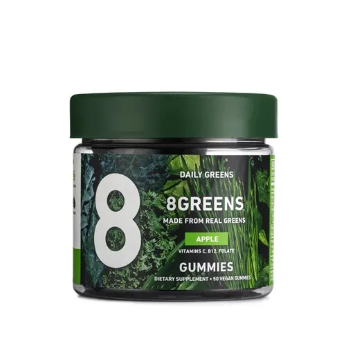 8Greens Daily Greens Gummies 50 Count Apple 50 Count Pack of 1