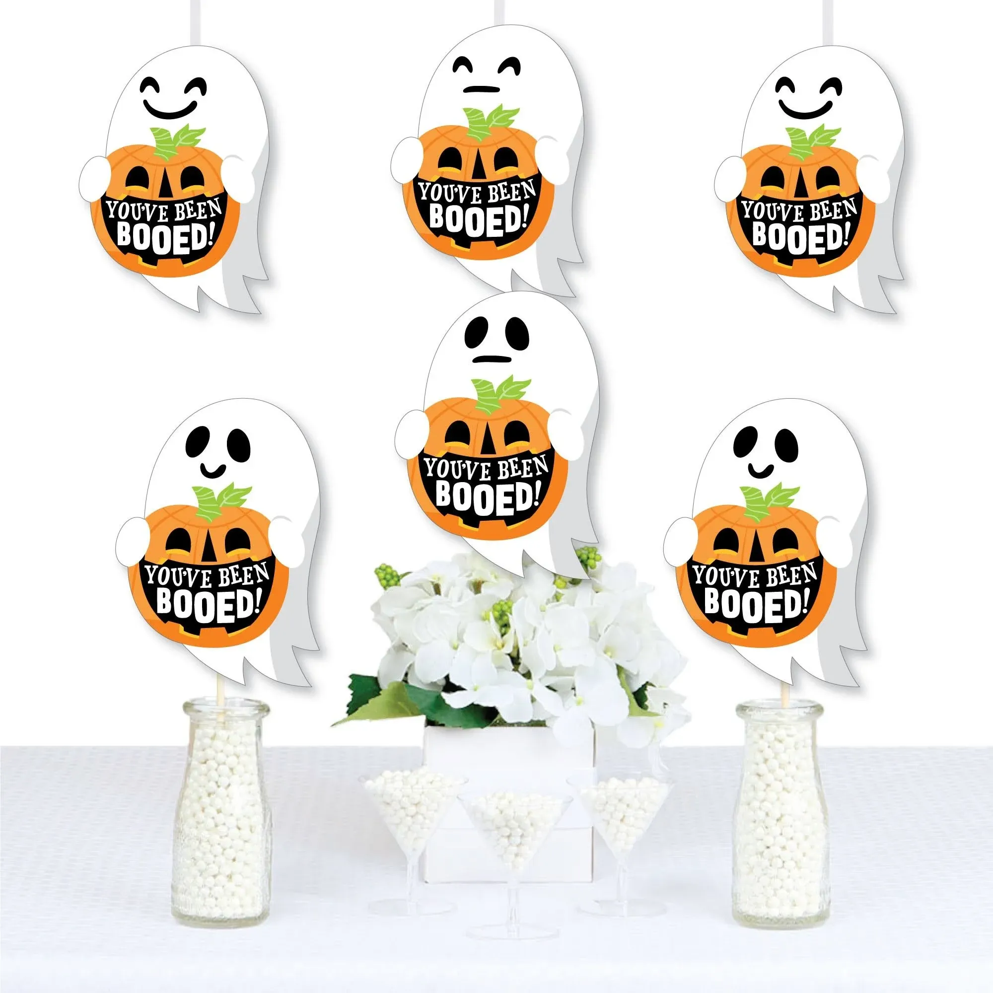 Big Dot of Happiness You've Been Booed - Decorations DIY Ghost Halloween Party Essentials - Set of 20