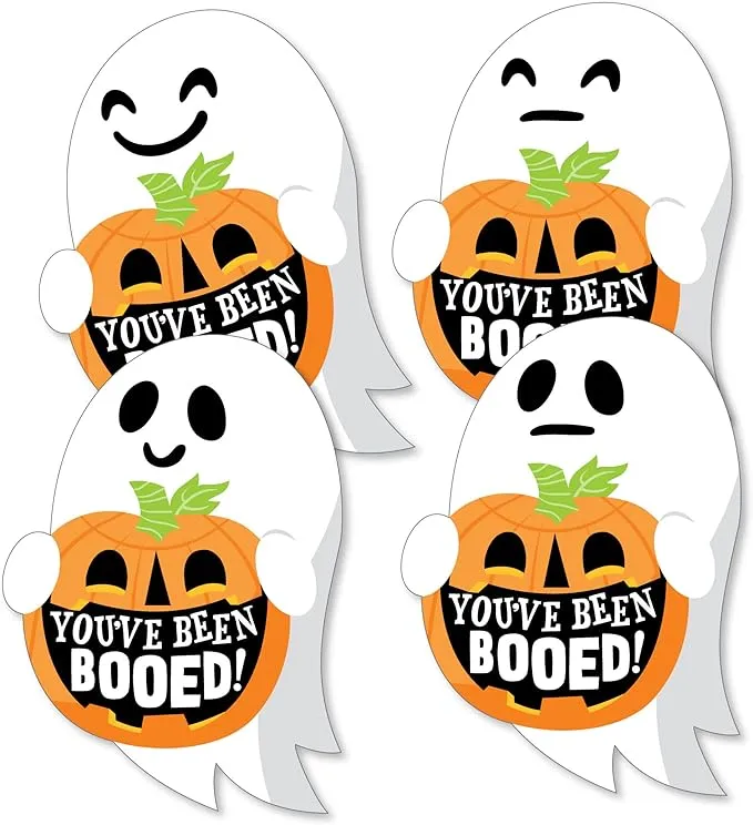 Big Dot of Happiness You've Been Booed - Decorations DIY Ghost Halloween Party Essentials - Set of 20