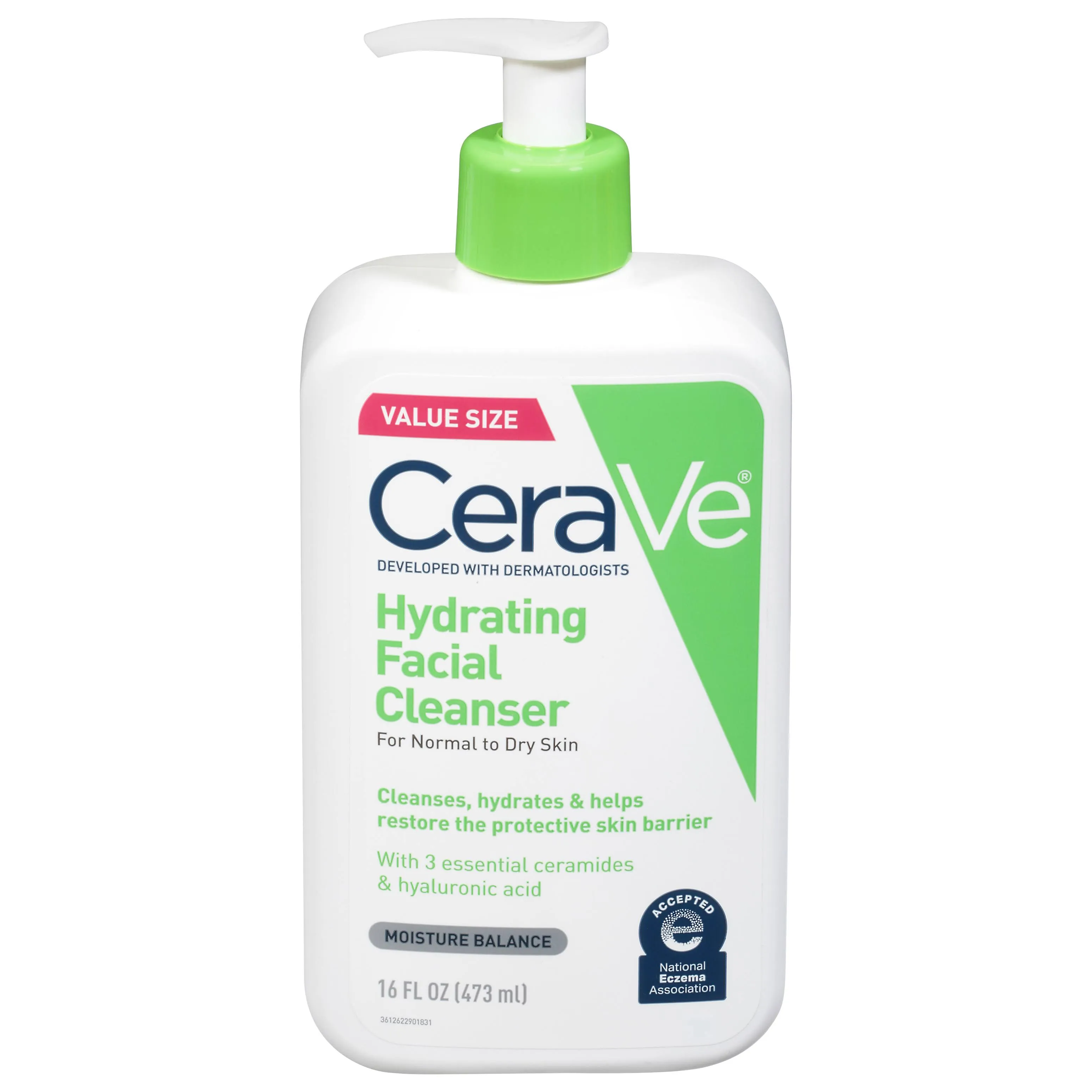 CeraVe Face Wash, Hydrating Facial Cleanser for Normal to Dry Skin