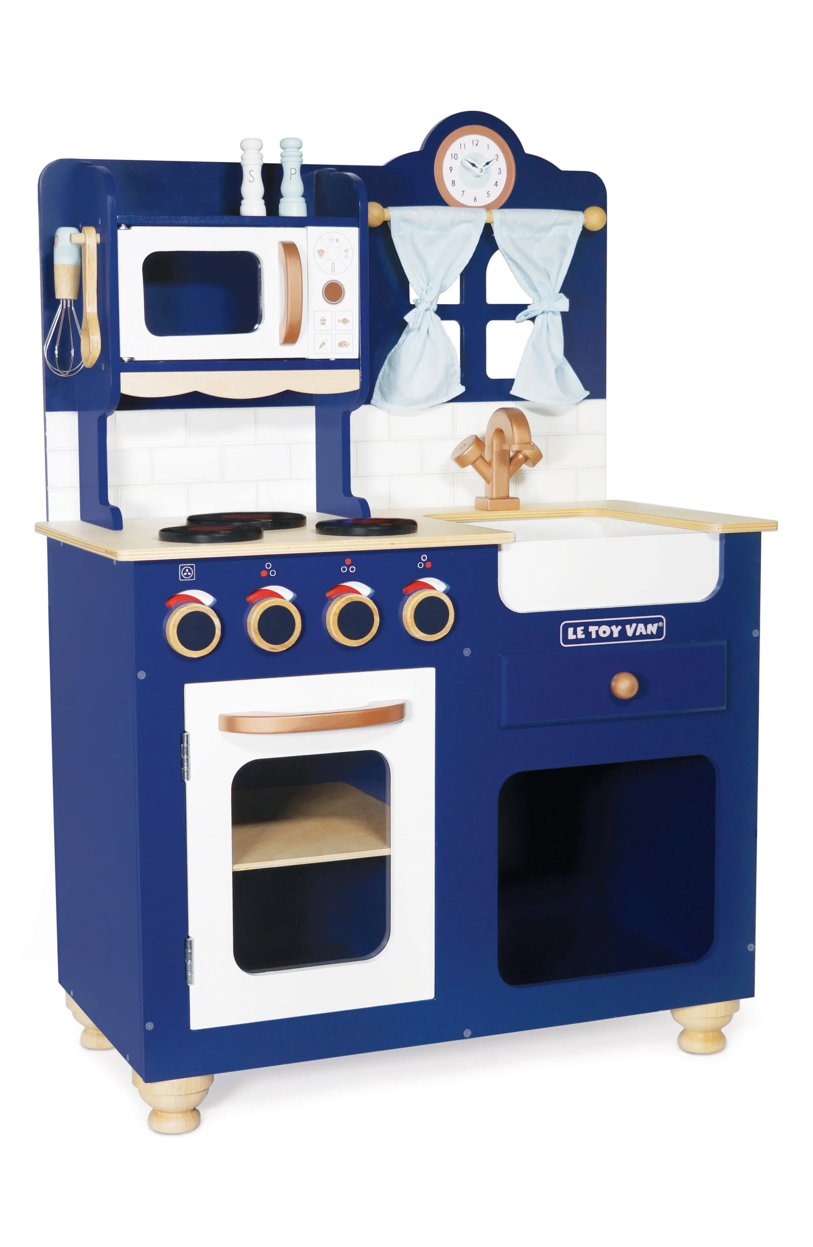 Le Toy Van - Wooden Oxford Kitchen Pretend Play Set | Kids Cooking Role Play Toy - Suitable For 3 Years +, Medium, Blue