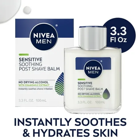 Nivea Men Sensitive Post Shave Balm with Vitamin E, Chamomile and Extracts