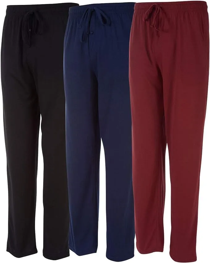 DARESAY Mens Lounge Pants with Pockets - Mens Pajama Pants - Lounge Pants Men, Up to 3XL Pack of 3