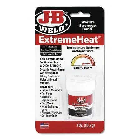 J-B Weld 37901 ExtremeHeat High Temperature Resistant Metallic Paste - 3oz