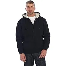 Gioberti Men Heavyweight Sherpa Lined Fleece Hoodie Jacket