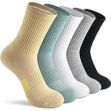 Gonii Crew Socks Women Hiking Running Athletic Cushioned Compression