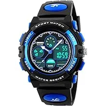 Eyotto Kids Sports Watch Waterproof Boys Multi-Function Analogue Digital Wristwatch LED Alarm Stopwatch