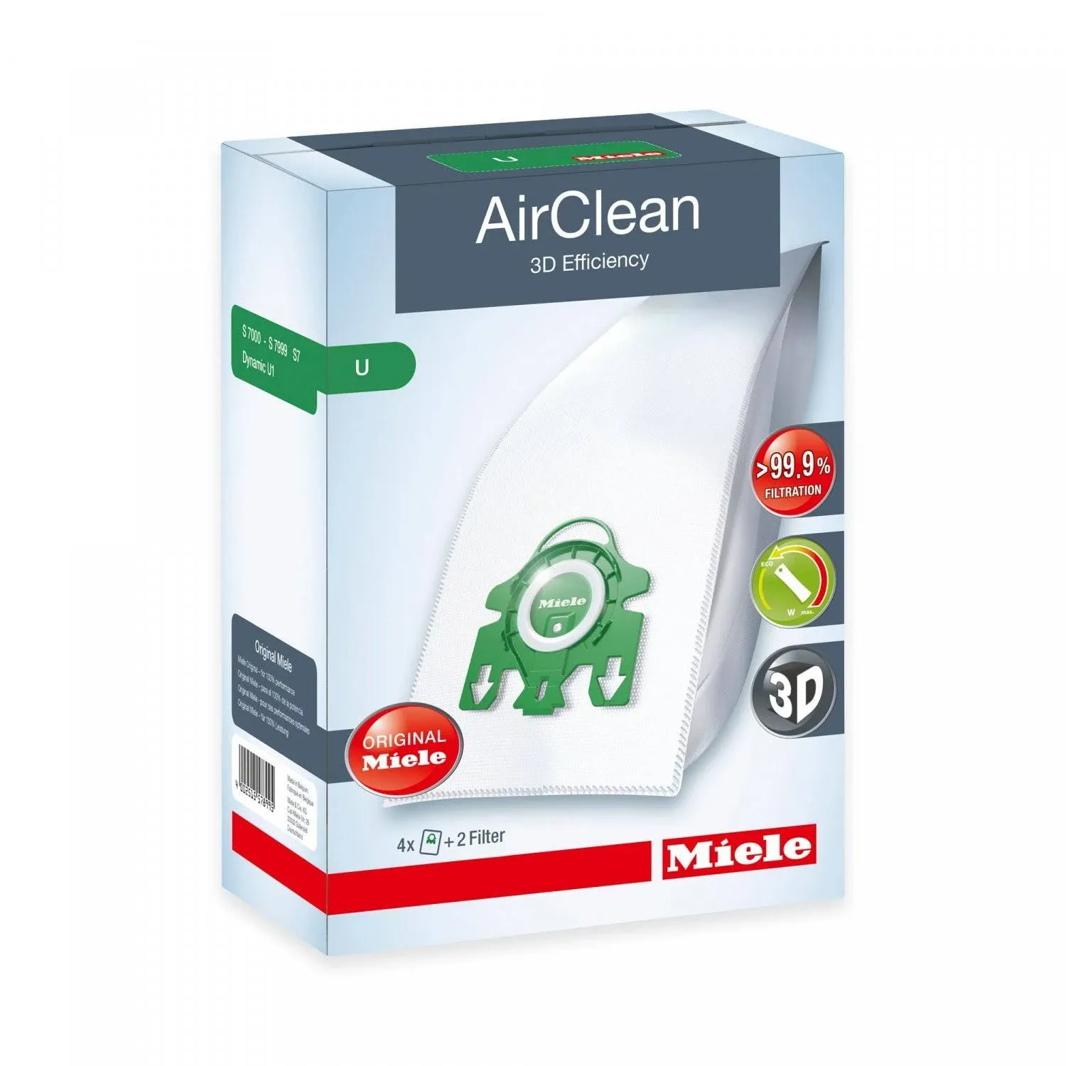 Miele U AirClean Bags (4pk)