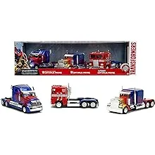 Transformers Optimus Prime 1:32 3-Pack Die-Cast Cars, Toys for Kids and Adults