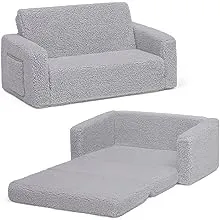 Delta Children Cozee Flip-Out Sherpa 2-in-1 Convertible Sofa to Lounger for Kids, GreyDelta Children Cozee Flip-Out Sherpa 2-in-1 Convertible Sofa to Lounger for Kids, Grey