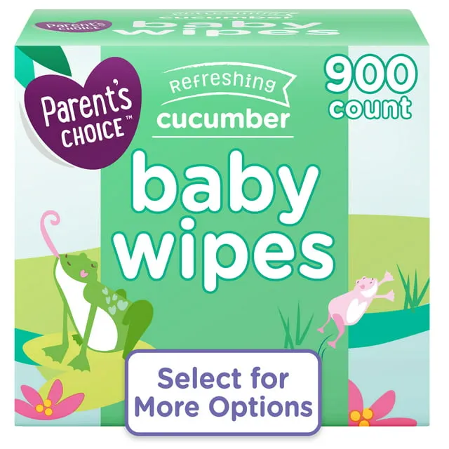 Parent's Choice Cucumber Scent Baby Wipes, 900 Count (Select for More Options)