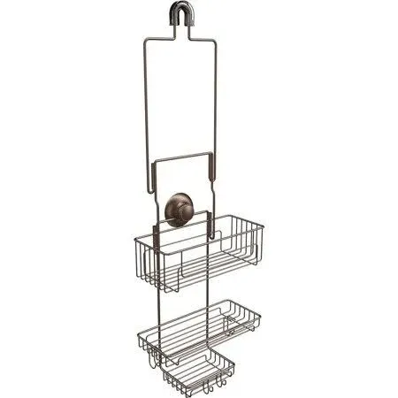 Long Adjustable Length Deep Shelf Over The Showerhead Hanging Organizer ...