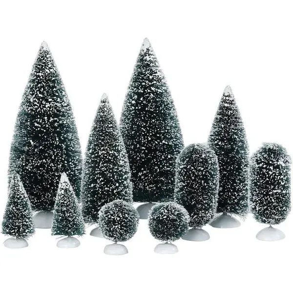 Department 56 Accessories for villages Bag-O-Frosted Topiaries Tree