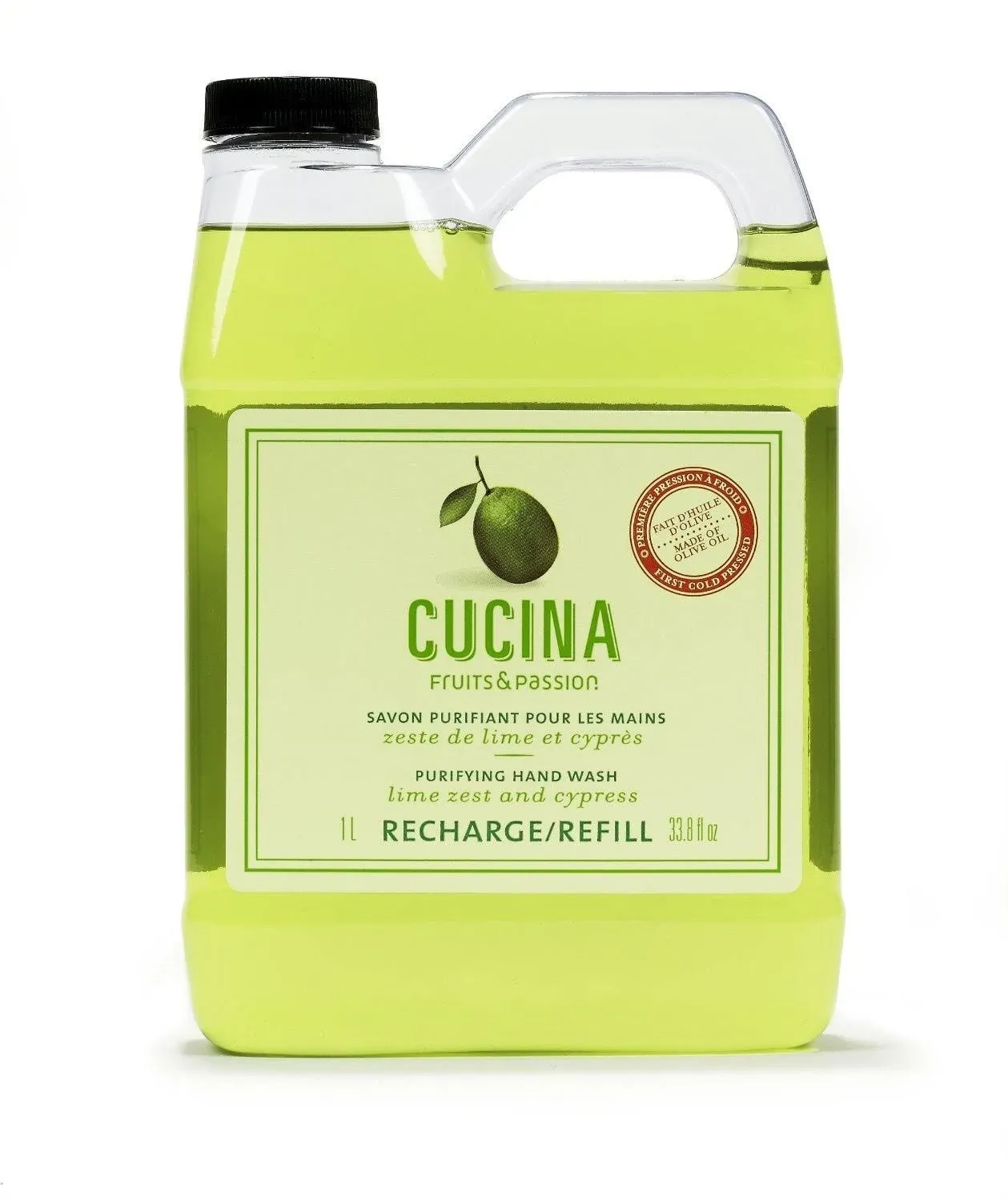 Cucina Purifying Hand Wash Refill 33.8 oz Plastic Jug (2 Lime Zest)