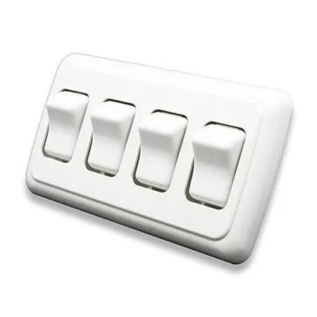 American Technology Components Quad SPST On-Off Switch with Bezel, 12-Volt