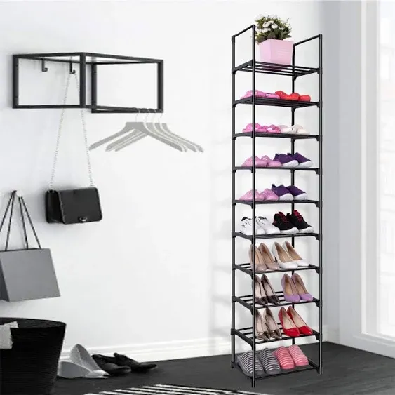 Shoe Rack, Sturdy Metal Shoe Rack Organizer,Narrow Shoe Rack,Shoe Racks for ...