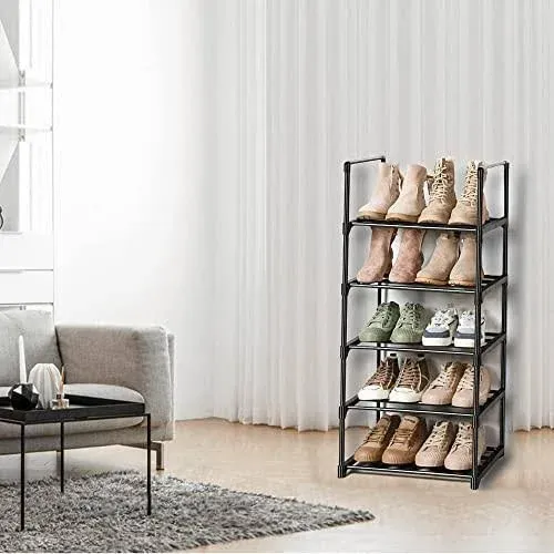 5 Tier Shoe Rack for Small Space,Separable Into Two Narrow Shoe Rack2 Tier and 3