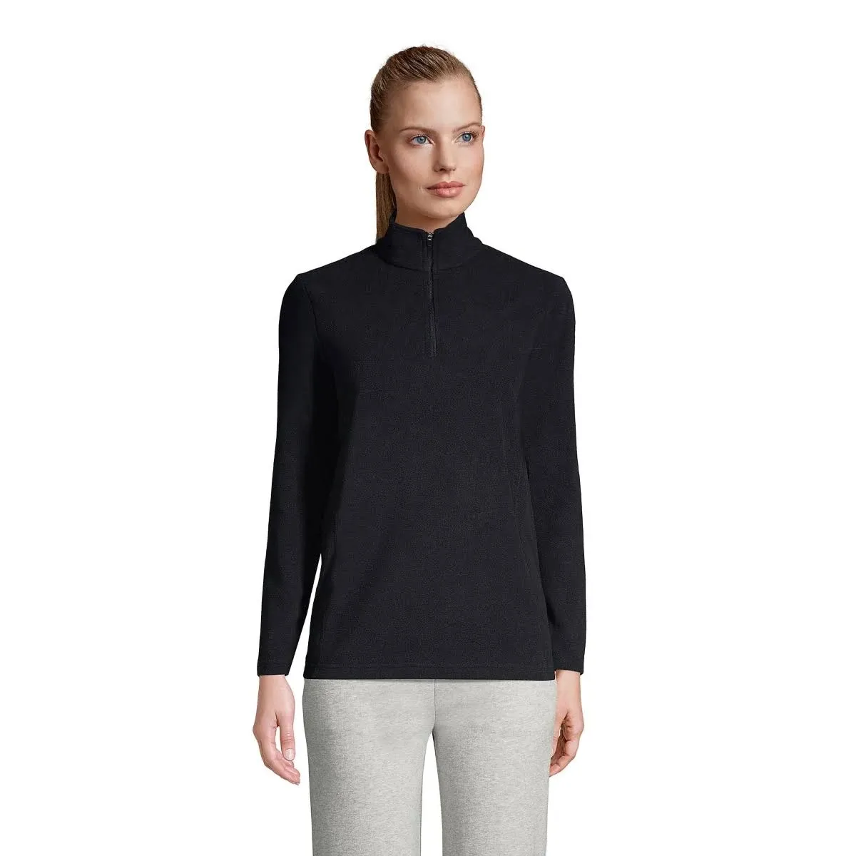 Lands' End Women's Tall Fleece Quarter Zip Pullover