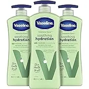 Vaseline Intensive Pflege Body Lotion für trockene Haut, beruhigende Hydration Lotion mit ultra-feuchtigkeitsspendenden Lipiden + 1% Aloe Vera Extrakt zur Erfrischung dehydrierter Haut, 575 ml, 3