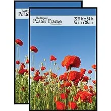 Original Poster Frame 22.375X34 Black Lightweight Vertical &amp; Horizontal Wall Han