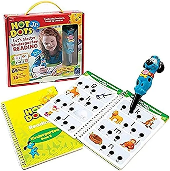 Educational Insights Hot Dots Jr. Let's Master Kindergarten Reading Workbooks & Interactive Pen, 100 Reading Lessons, Ages 5+