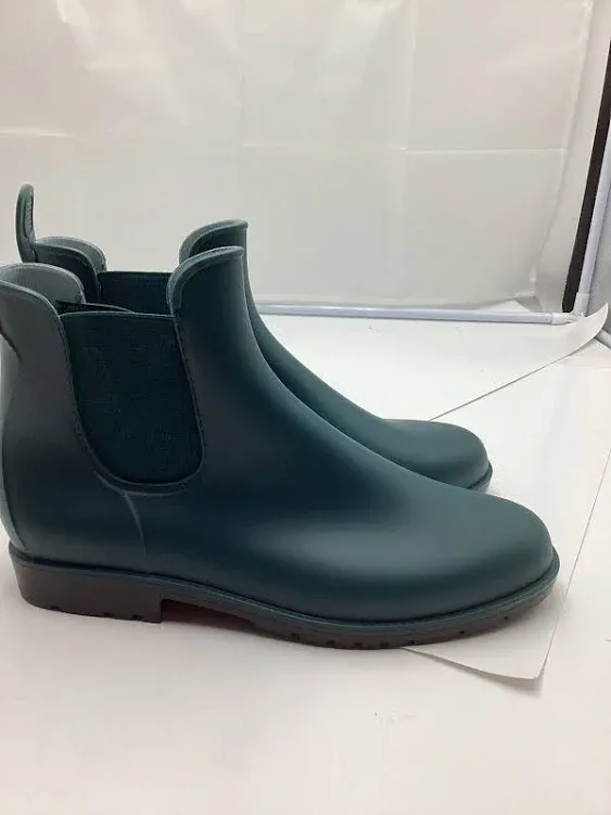 Size 12 New Asgard Women&#039;s Ankle Rain Boots Waterproof Chelsea Boots Green NWT