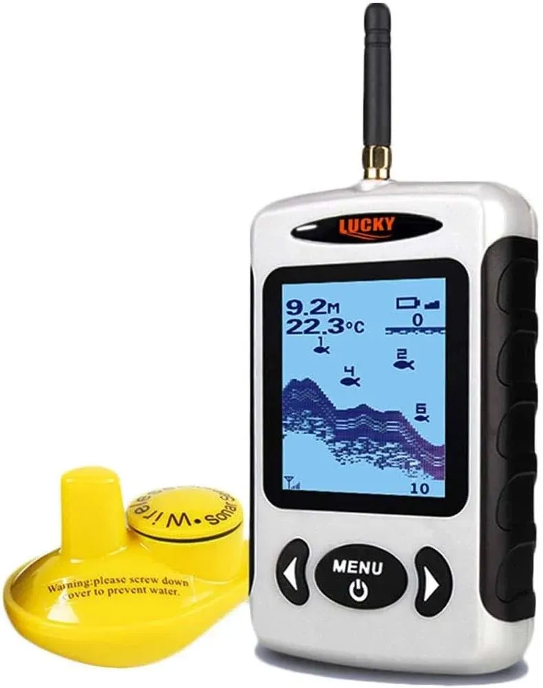 Lucky Wireless Fish Finder Sonar Sensor Portable Sonar Fishfinder LCD Display