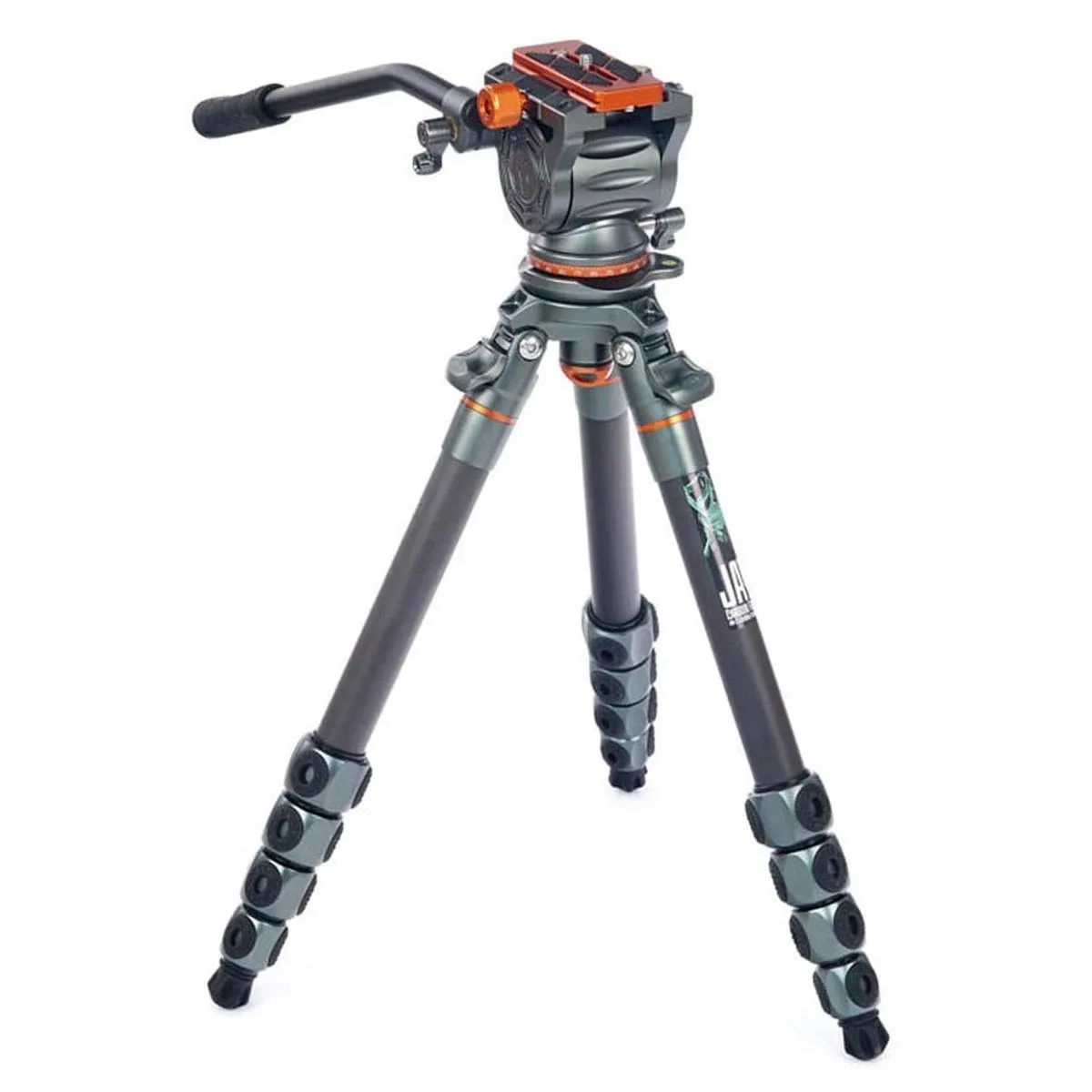 3 Legged Thing Legends Jay Carbon Fiber Travel Levelling Base Tripod with AirHed Cine and Arca-Swi