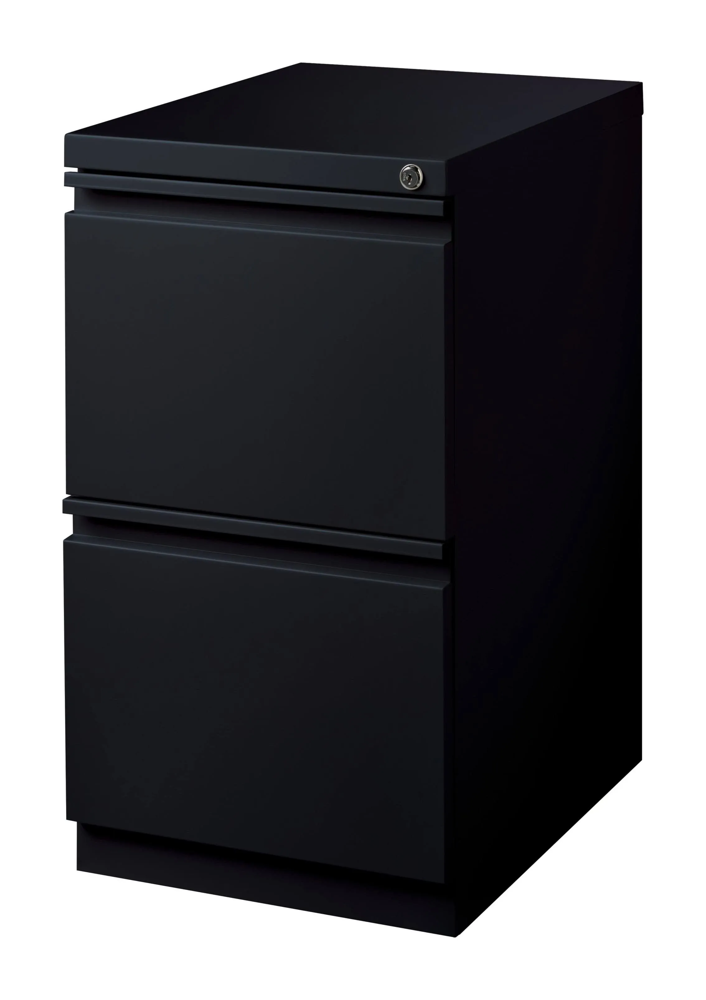 Hirsh 20" Deep Mobile Pedestal File Cabinet 2 Drawer File-File, Letter Width, Black