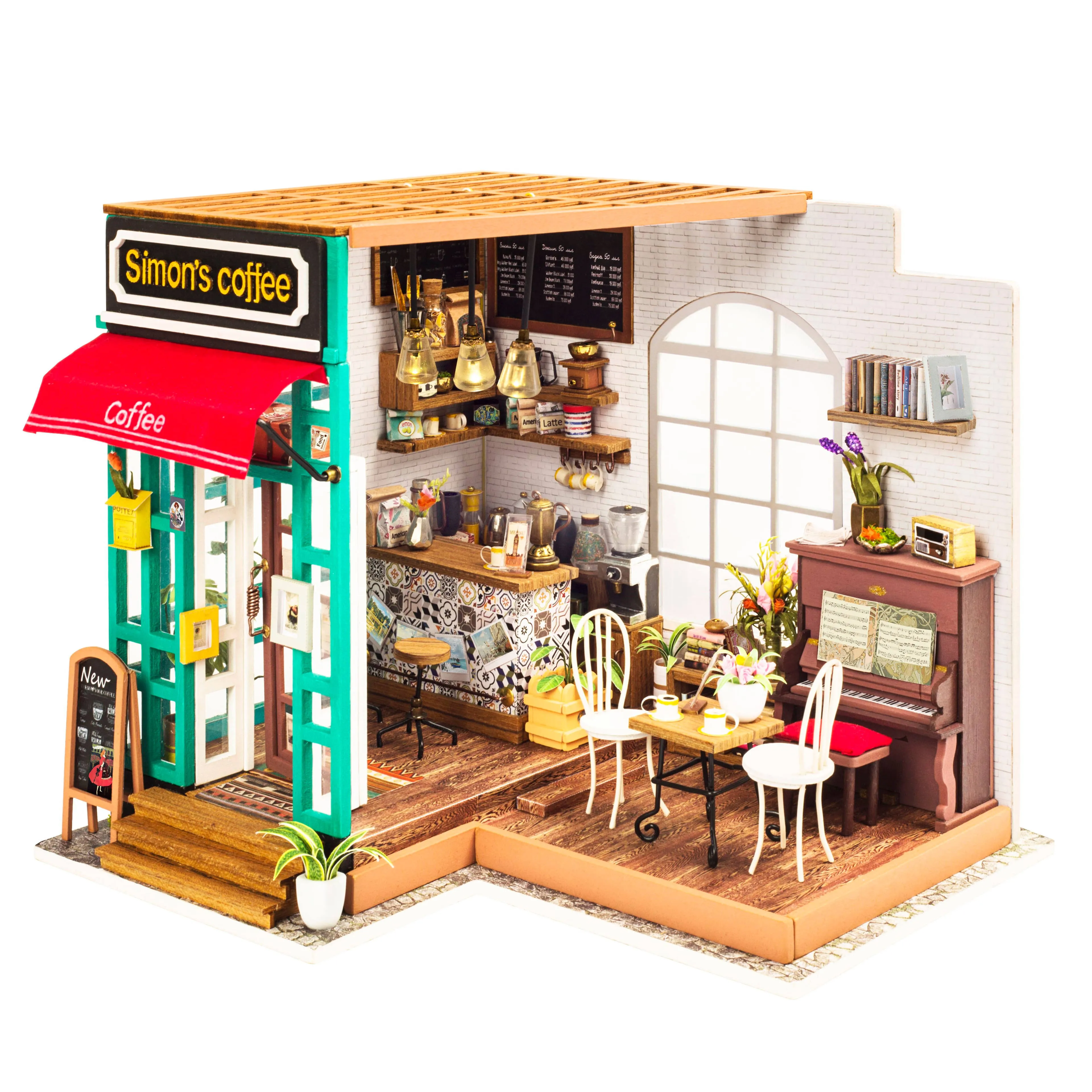 DIY Miniature House Kit - Simon's Coffee