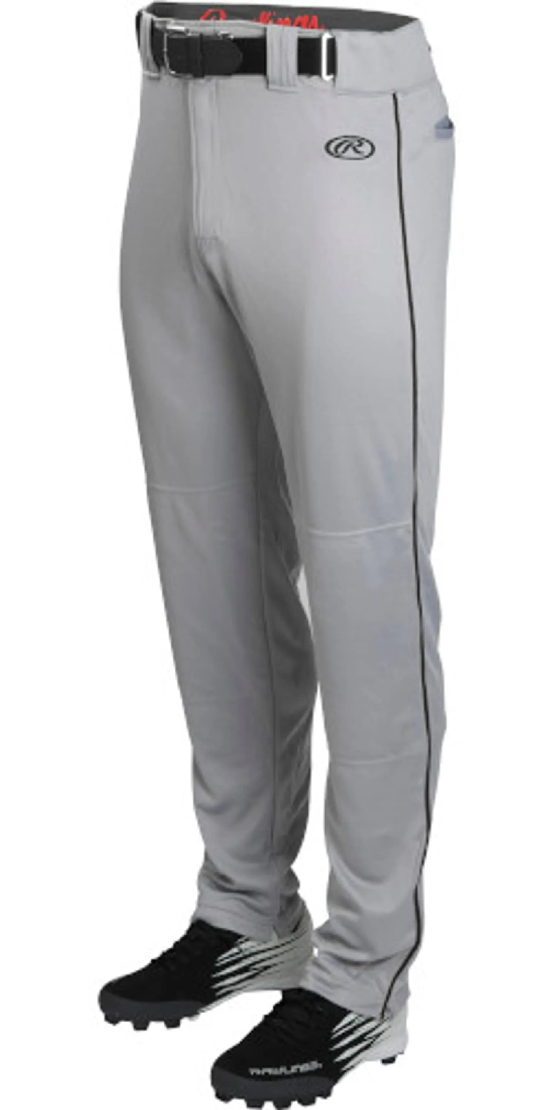 Rawlings Men&#039;s Adult Launch Baseball Pants Piped Semi Relaxed (Gray/Royal, L)