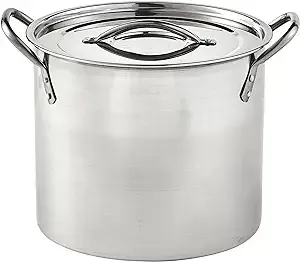 Norpro KRONA 20 Quart Stainless Steel Stock Pot with Lid Silver