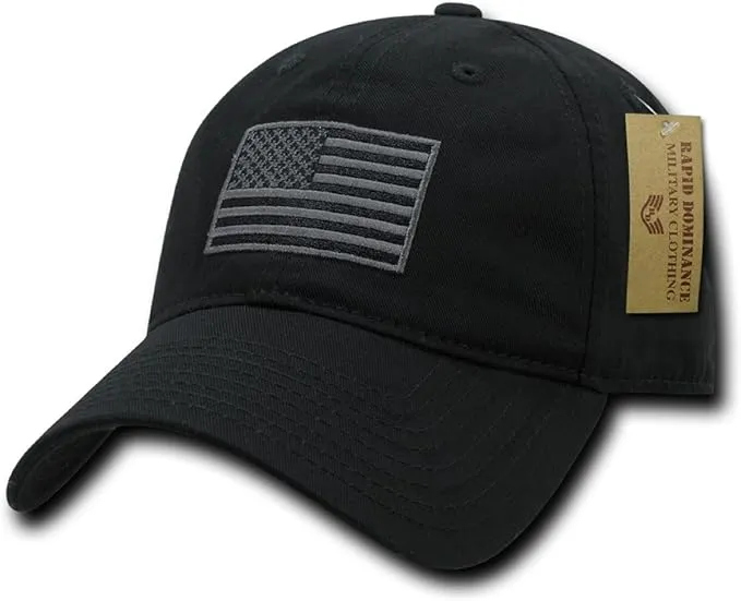 Unstructured Cap USA US Flag Army Military Hunting Tactical Camo LICENSED Hat