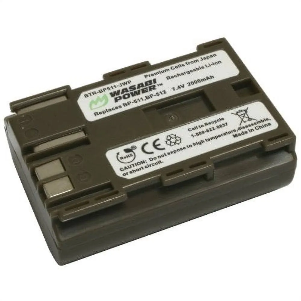 Wasabi Power Battery for Canon BP-511, BP-511A, BP-512, BP-514