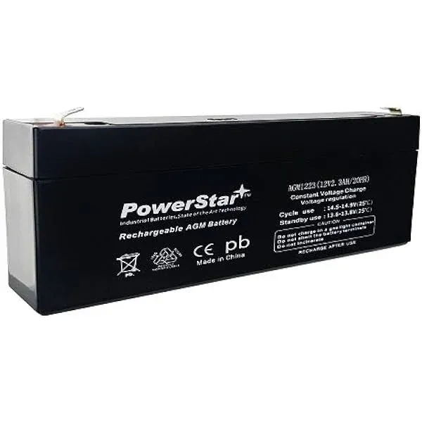 PowerStar 12V 2.3Ah Battery Replacement for Welch Allyn ELI 250c ELI 150c