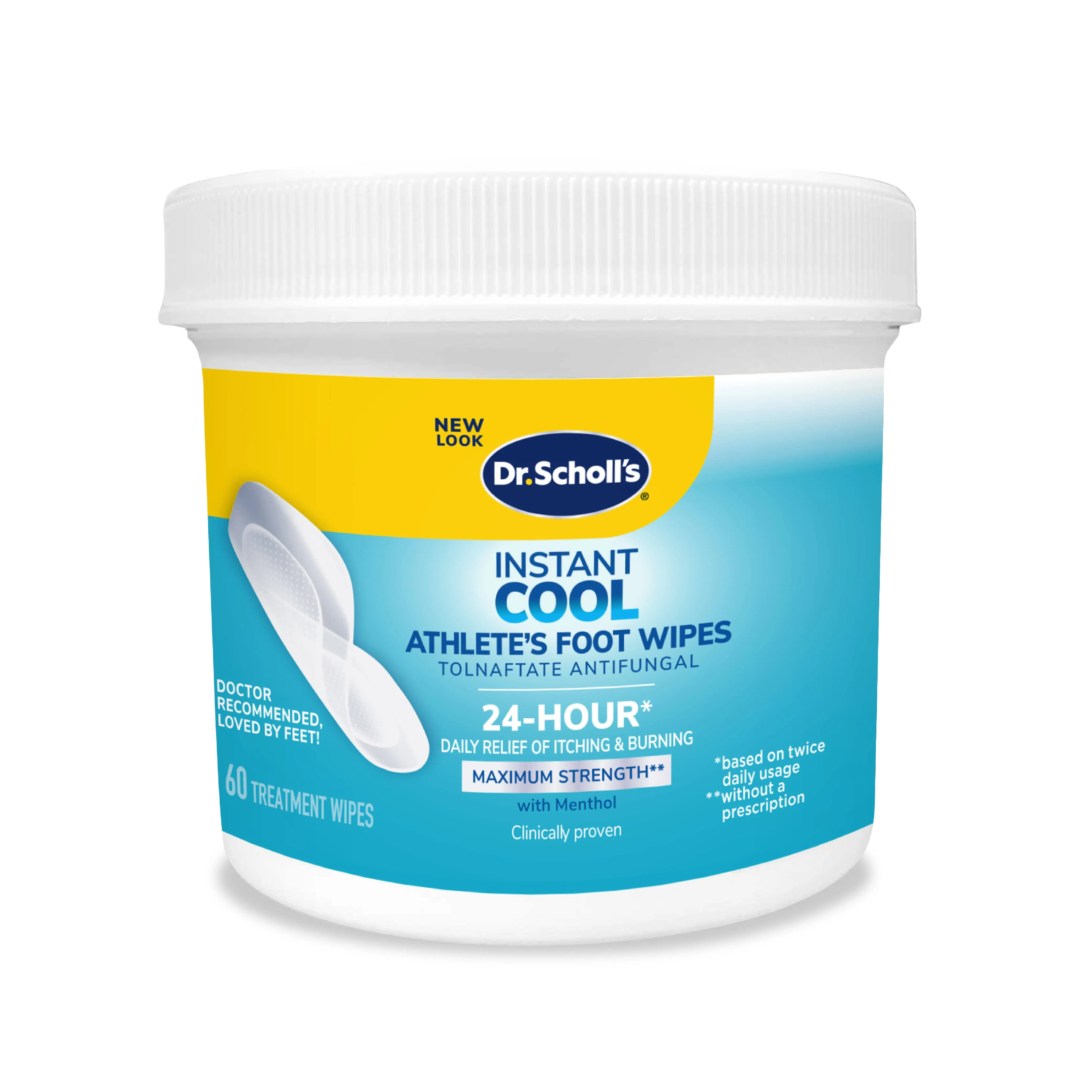 Dr. Scholl's Instant Cool Athlete's Foot Wipes - 60 ct