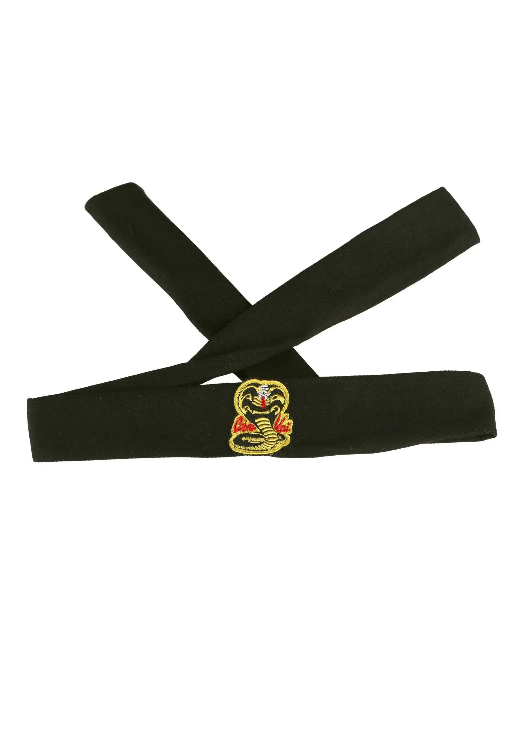 Ripple Junction Cobra Kai Headband Karate Dojo Logo Tie Back Costume Accessory Officially Licensed