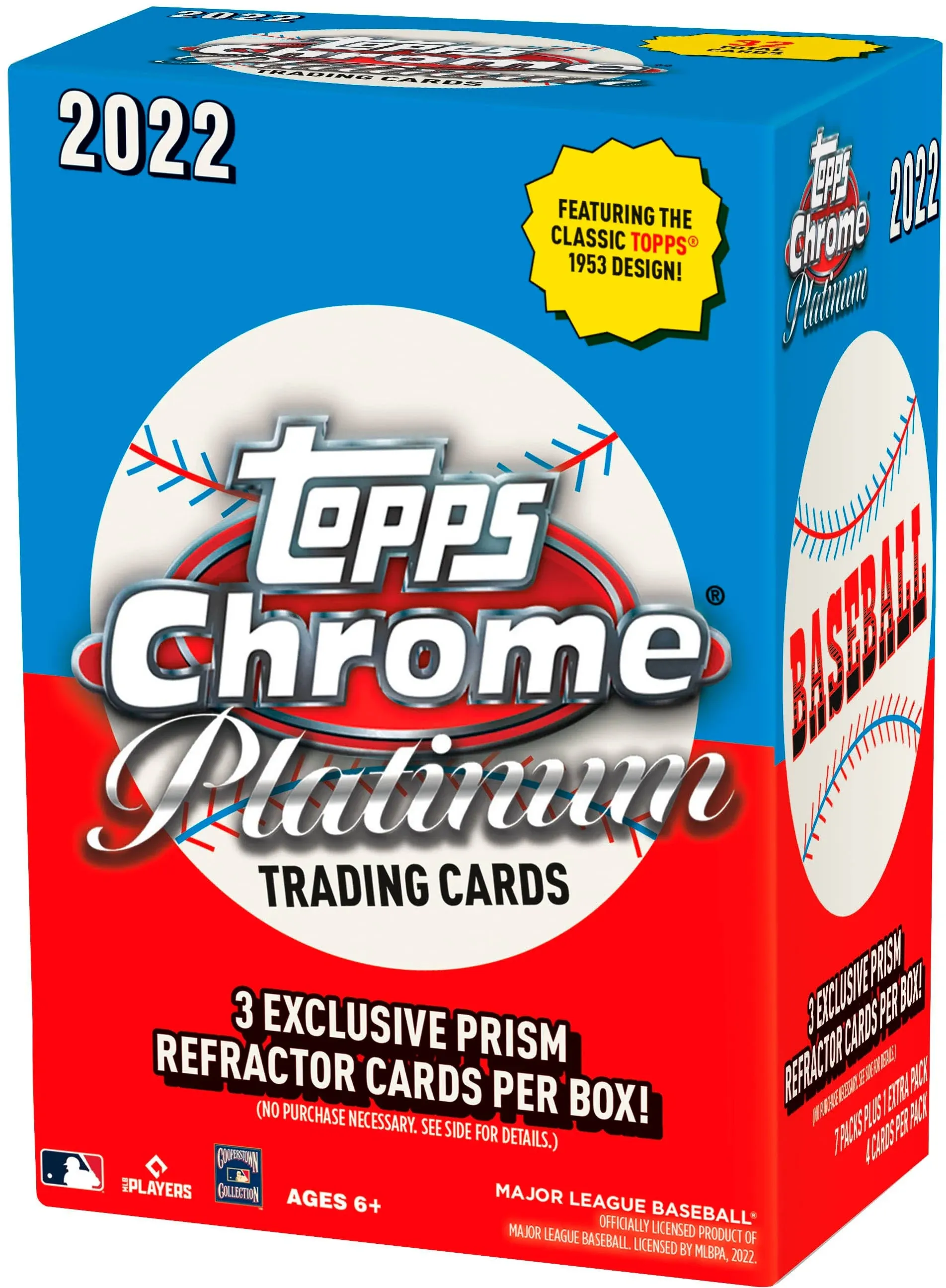 2022 Topps CHROME PLATINUM Baseball EXCLUSIVE Blaster Sealed Box-PRIZM REFRACTOR