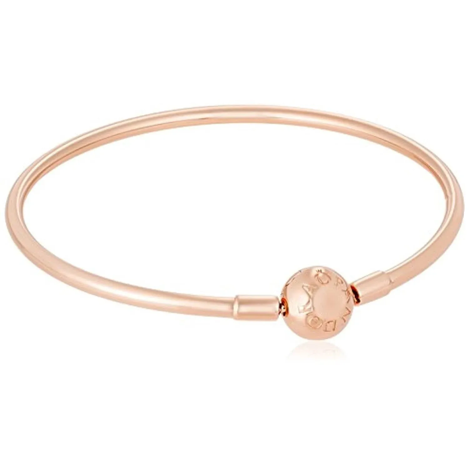 NEW Pandora Rose Gold Bangle Charm Bracelet in Gift Box size 19cm (cost £115)