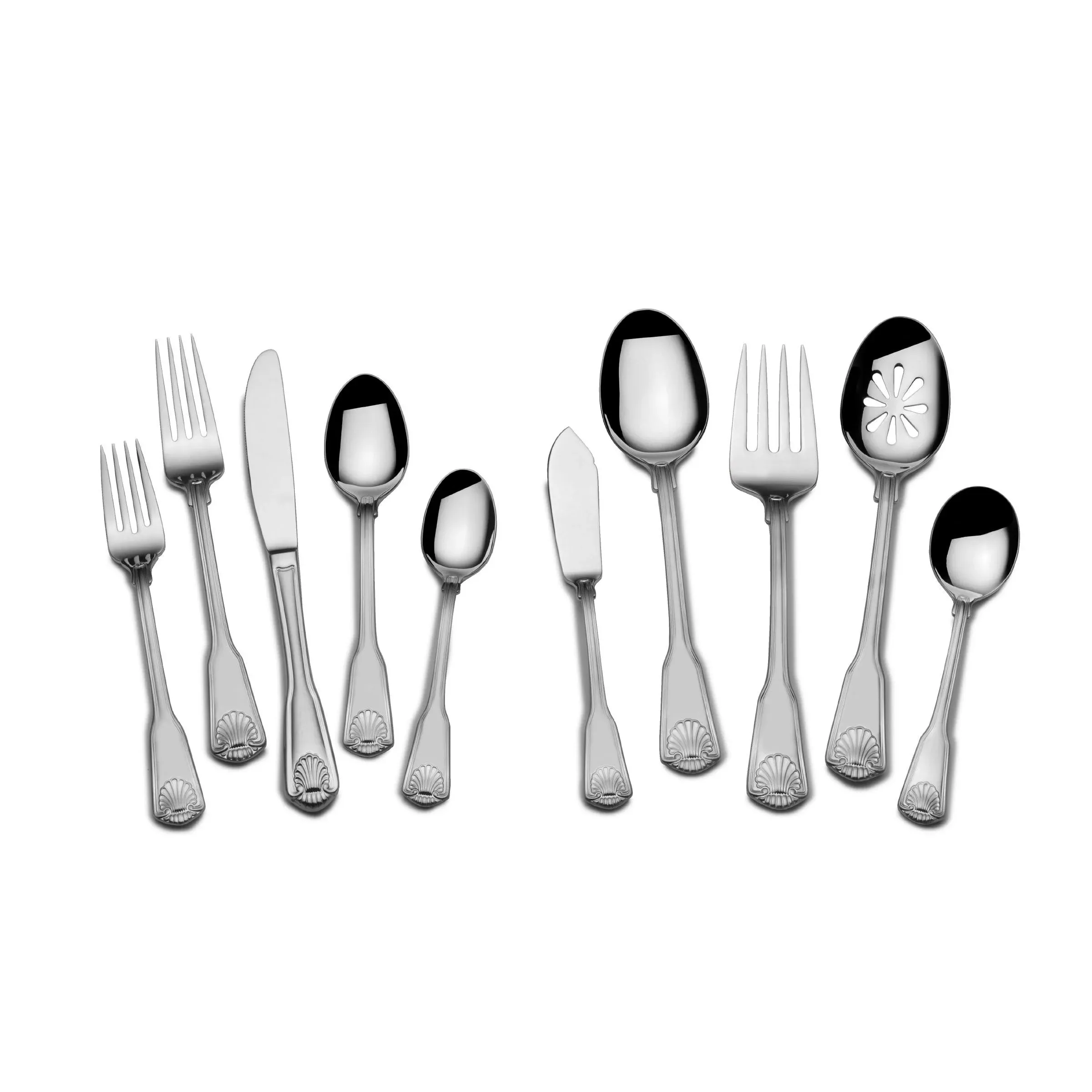 Towle London Shell 45 Piece Flatware Set (Service for 8)