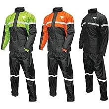 Nelson-Rigg SR-6000-HVY-04 Stormrider Rain Suit (Black/High Visibility Yellow, X-Large)