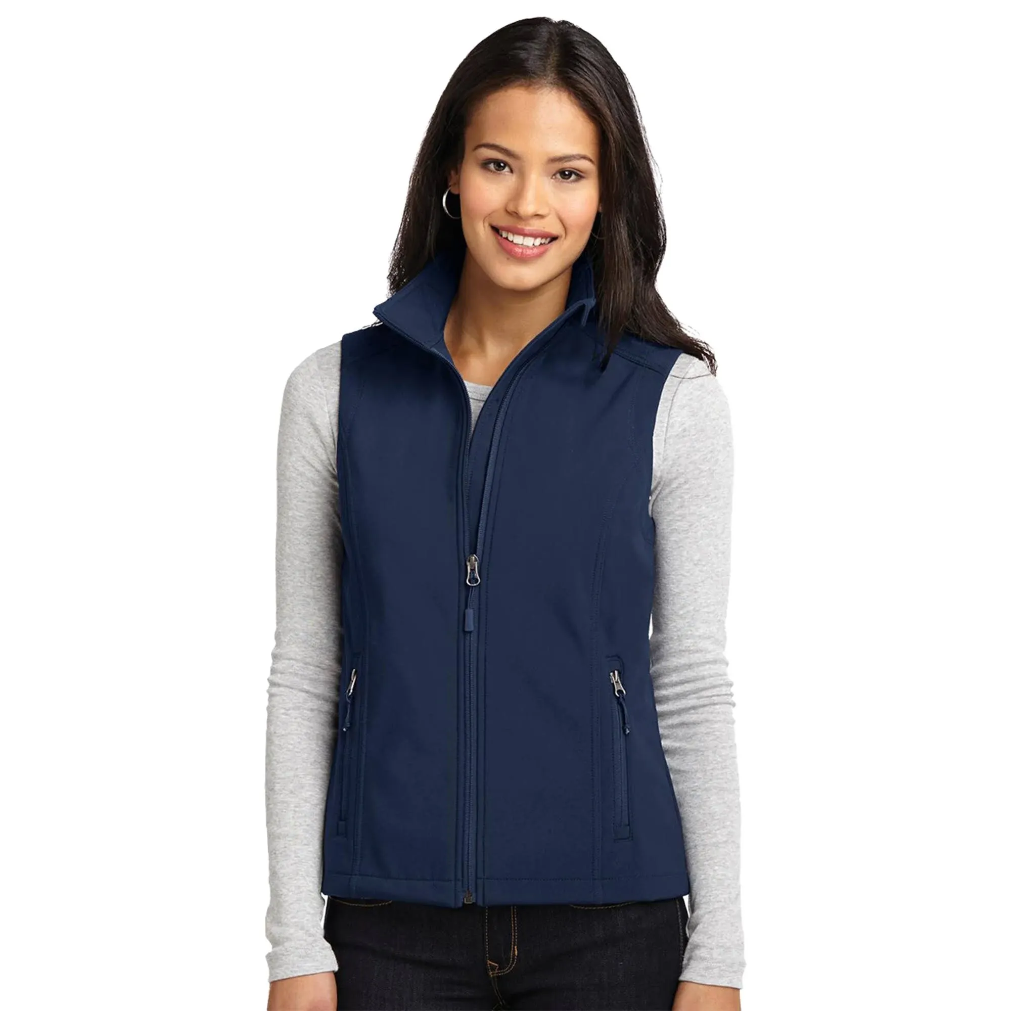 Port Authority Ladies Core Soft Shell Vest. L325, Marshmallow