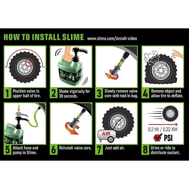 Slime 2-in-1 Tire and Tube Sealant, 1 Gallon, 10195