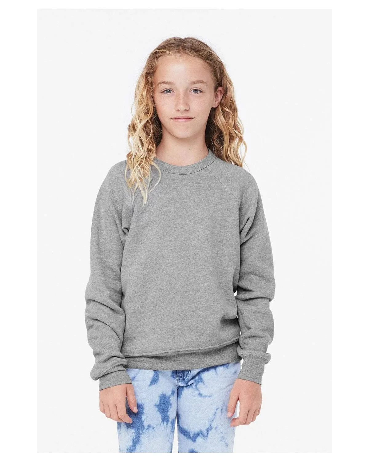 Bella + Canvas 3901Y Youth Sponge Fleece Raglan Sweatshirt