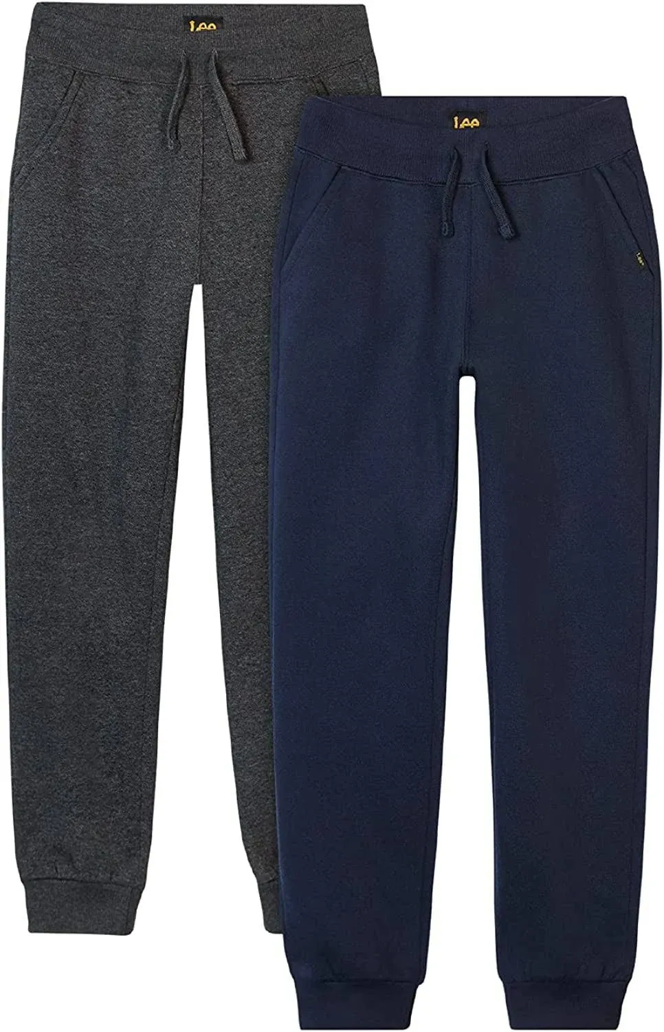 Lee Boys' Sweatpants - 2 Pack Basic Cozy Active Fleece Jogger Pants with Pockets ...