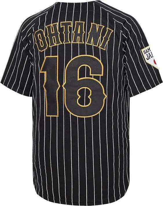 Men&#039;S Ohtani #16 Japan Hip Hop Short Sleeves Baseball Jerseys Stitched